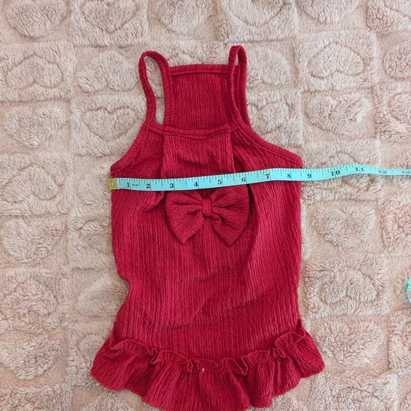 2/$10🐾 New Size XL Dog Dress - Red Dog Dress Or Cat Dress with Ruffle and Bow🐾 - Picture 5 of 9